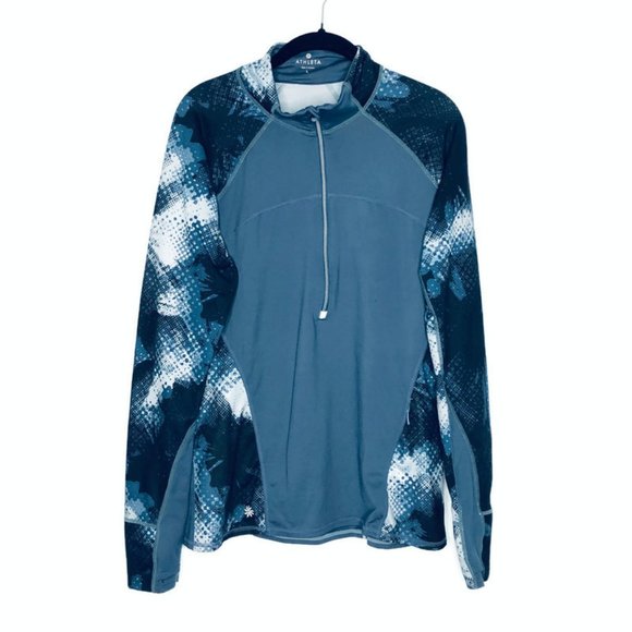 Athleta Tops - Athleta Wild 2.0 Blue 1/2 Zip Jacket